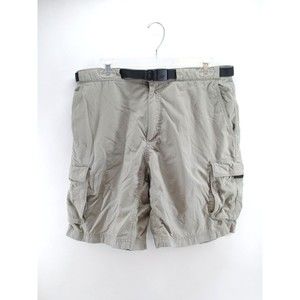 Eastern Mountain Sports Shorts Men Medium 34 Tan Hike Outdoors Cargo Pocket Belt